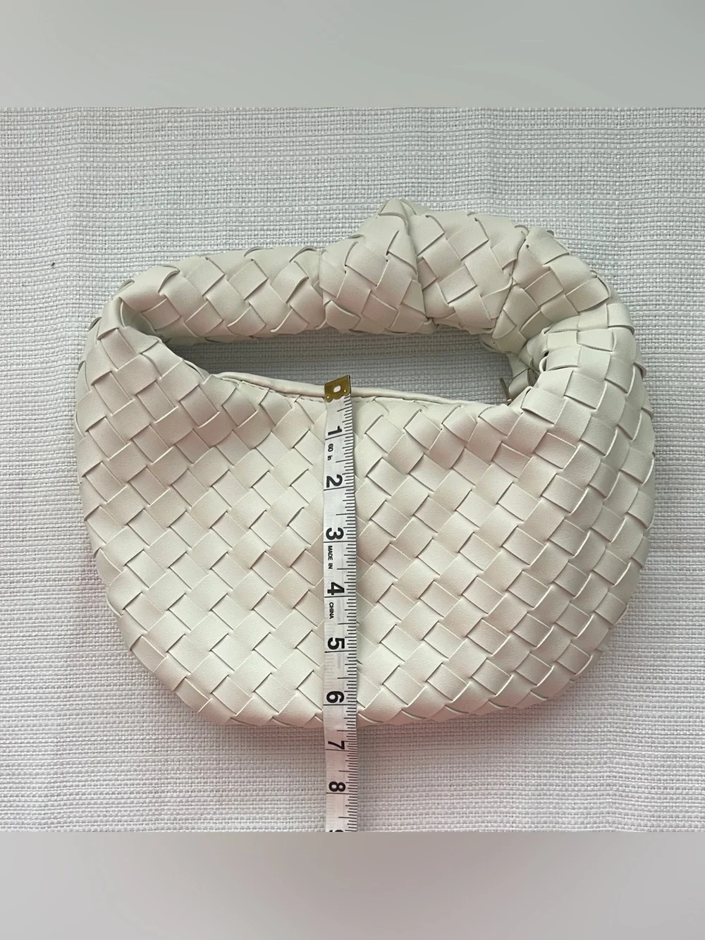 Urban Expressions Lizbeth Ivory Woven Knot Clutch Bag Jodie Inspired Handbag